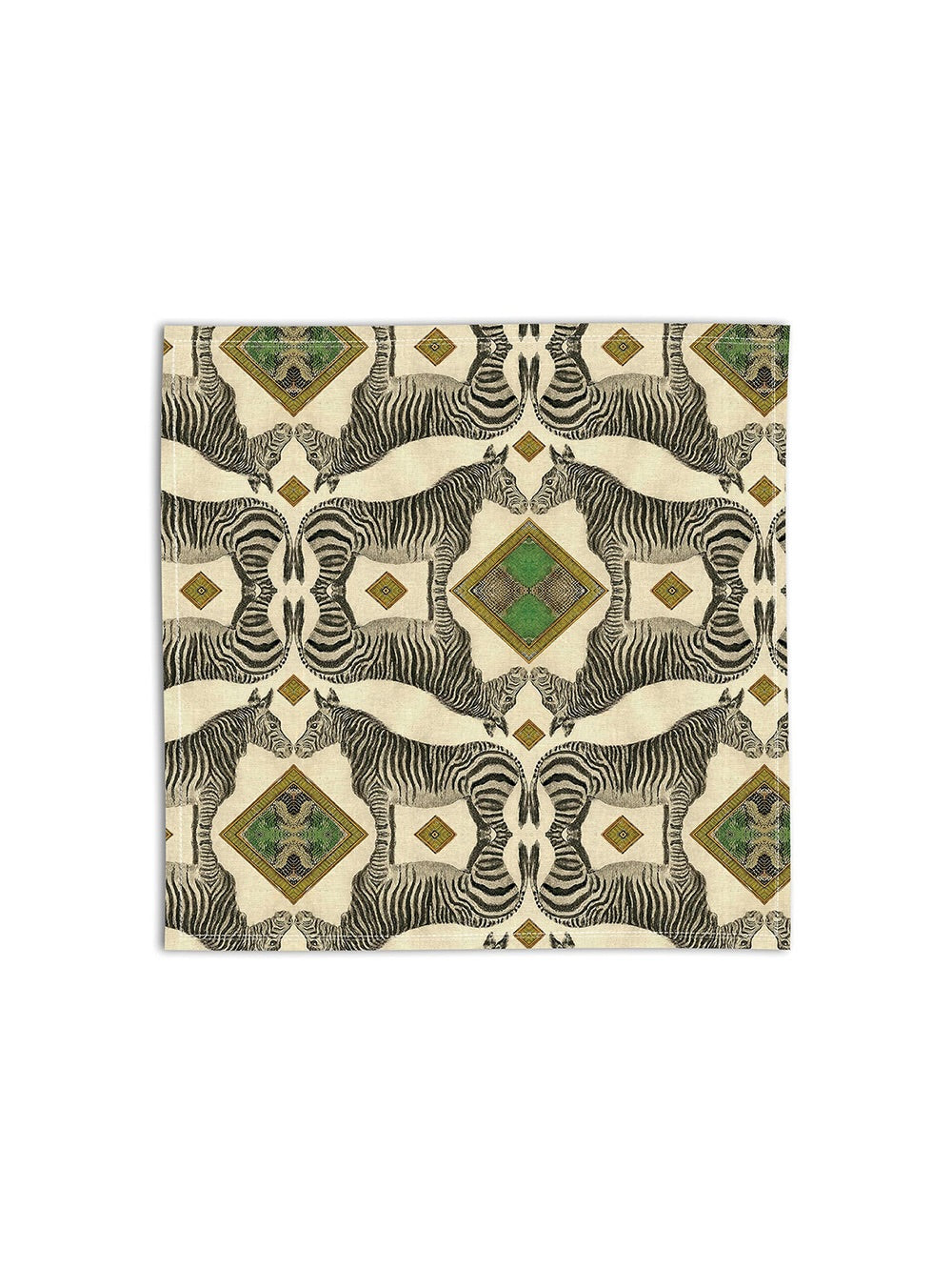 Zebra Linen Napkin Design by Avenida Home with PATCH NYC