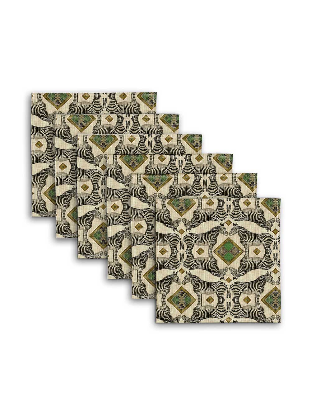 Zebra Napkin Design by Avenida Home with PATCH NYC 