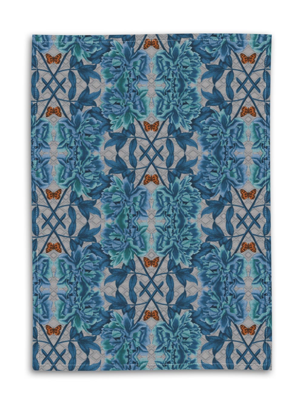 Blue Tree Peony Tea Towel Design by Avenida Home with PATCH NYC 