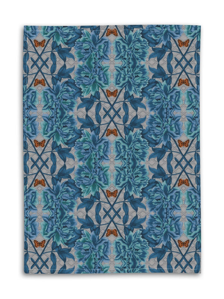 Blue Tree Peony Tea Towel Design by Avenida Home with PATCH NYC 