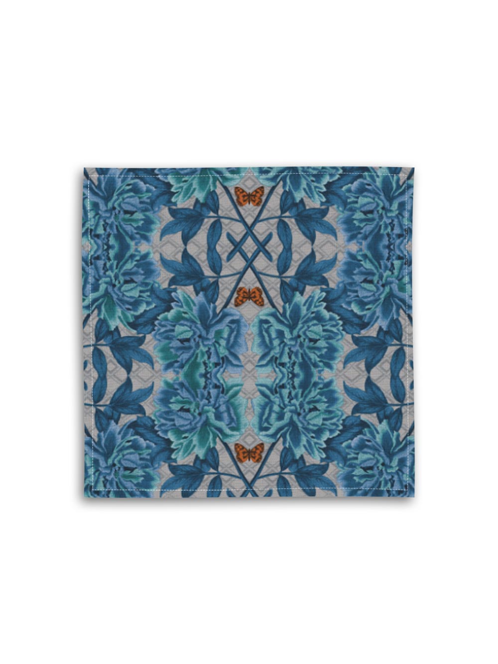 Blue Tree Peony Napkin Design by Avenida Home with PATCH NYC 