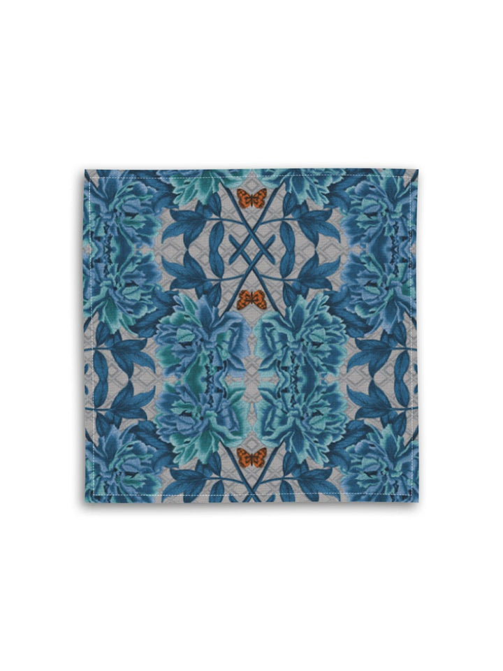 Blue Tree Peony Napkin Design by Avenida Home with PATCH NYC 
