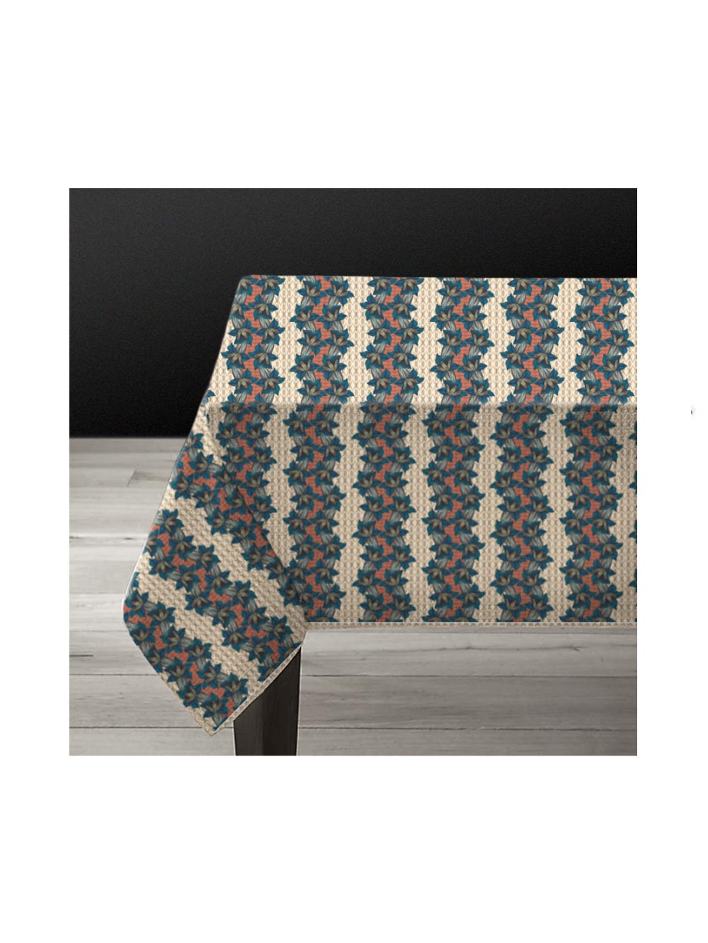Blue Trumpet 1.5 x 3m Linen Tablecloth Design by Avenida Home with PATCH NYC