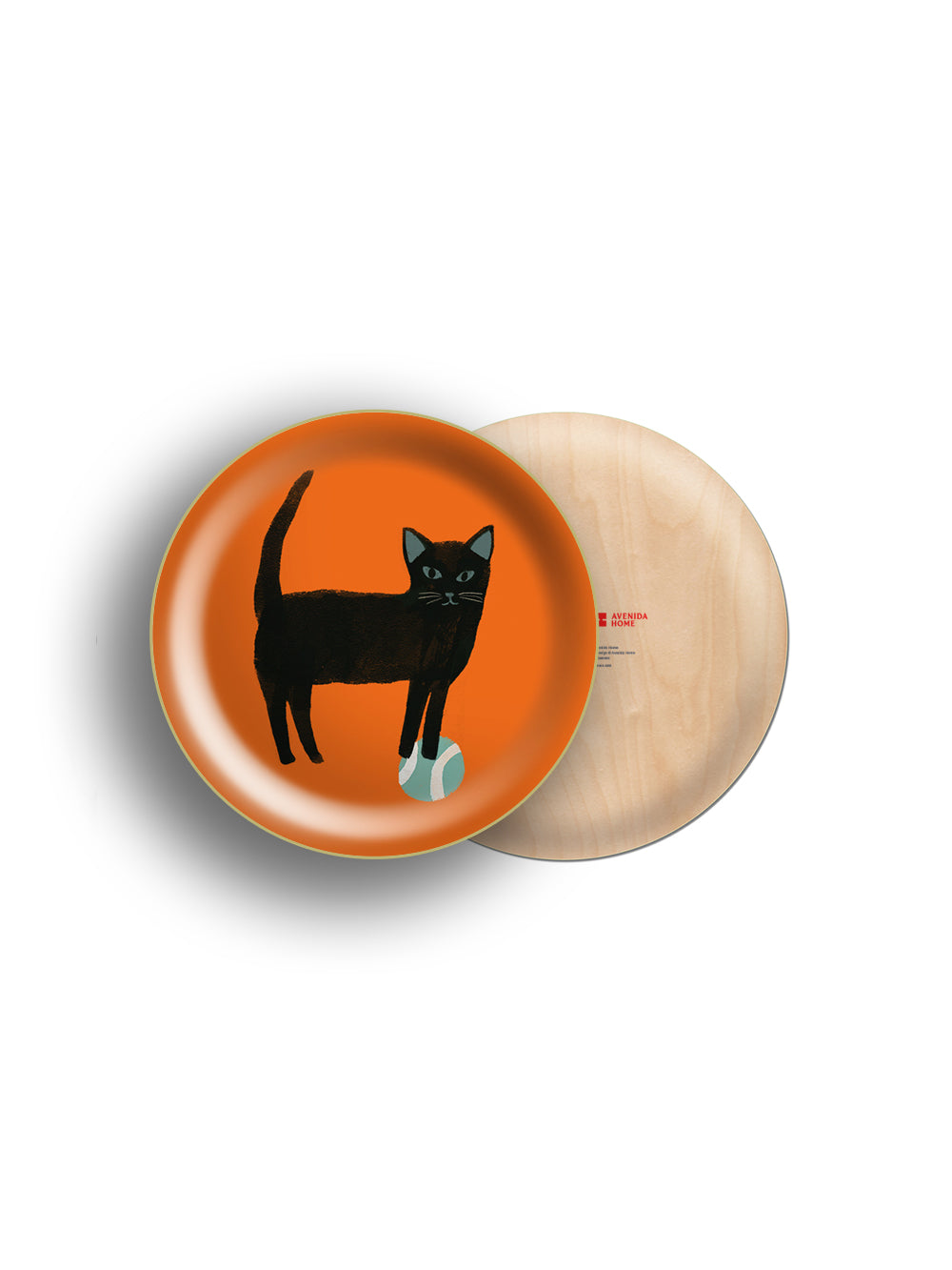 Cats Ball Orange Birchwood Mini Tray