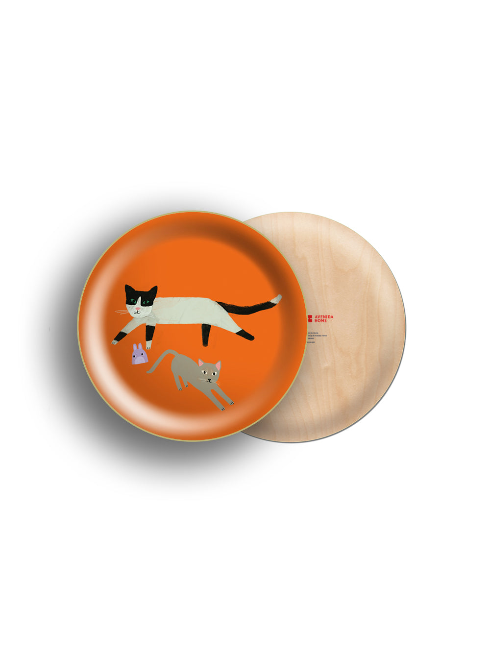 Cats Toy Orange Birchwood Mini Tray