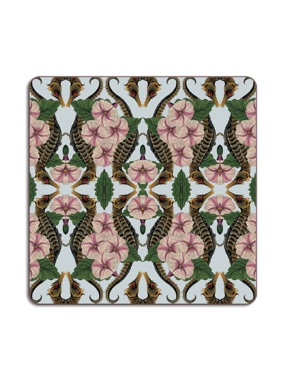 Seahorse Floral Square Placemat