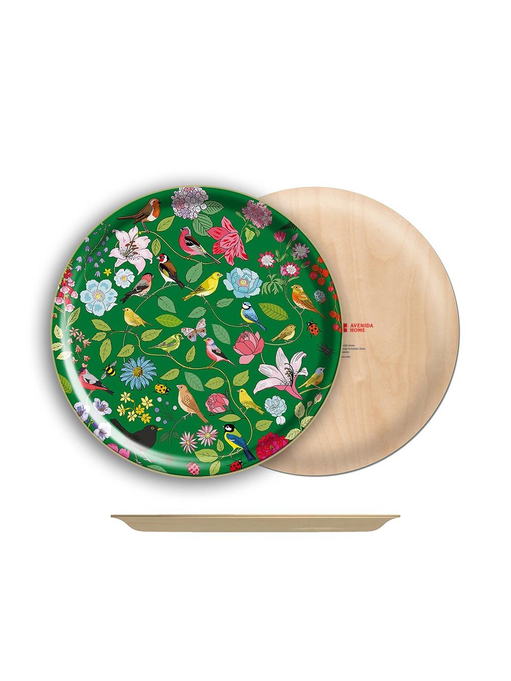 Garden Birds Large Round Tray