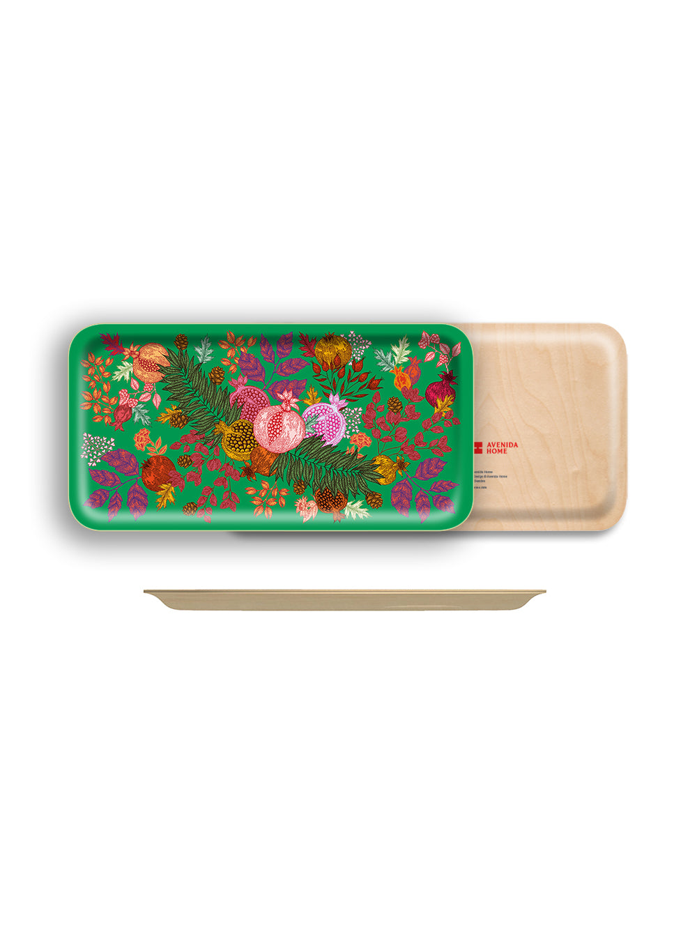 Pomegranate Green Narrow Tray