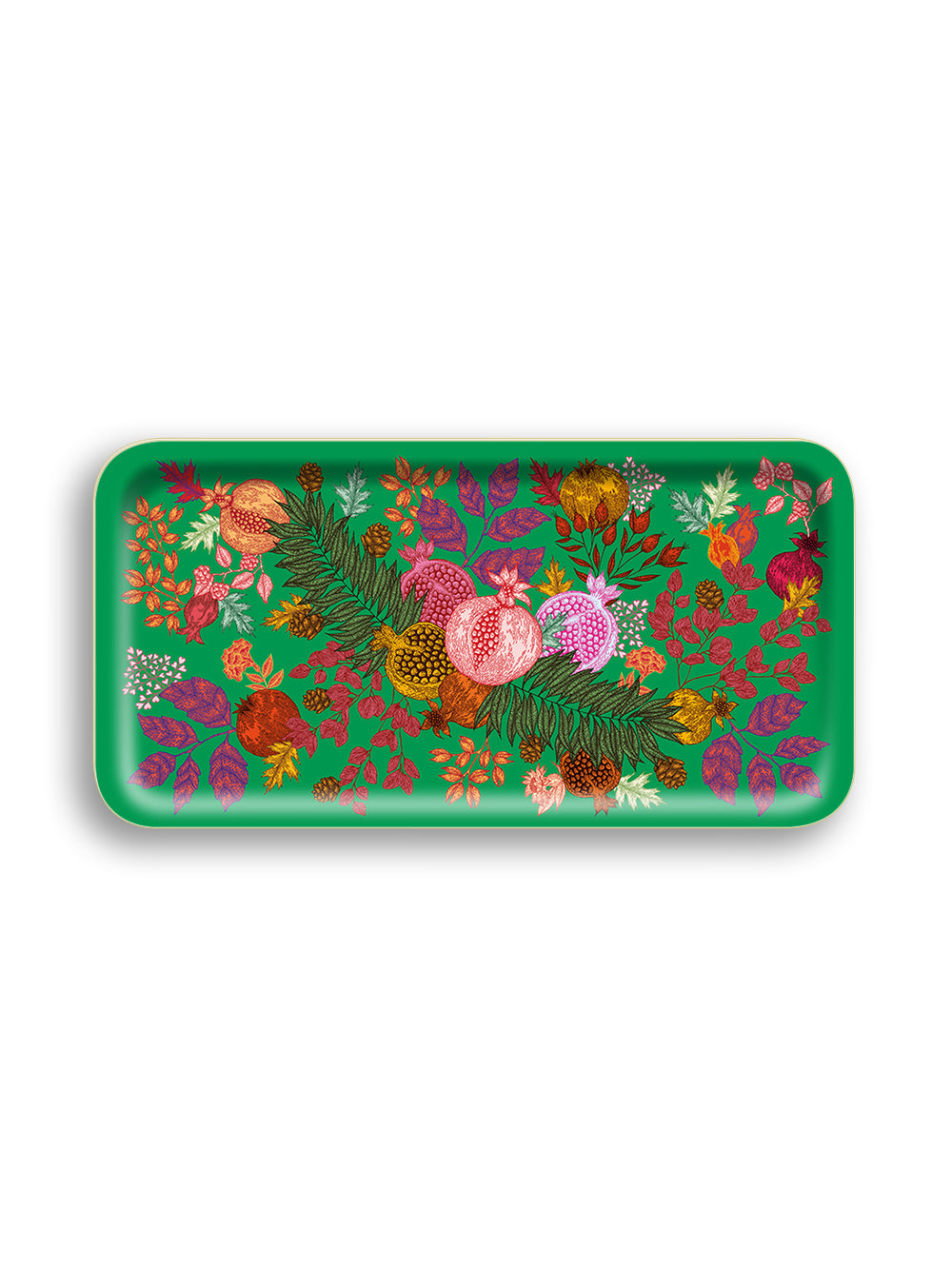 Pomegranate Green Narrow Tray