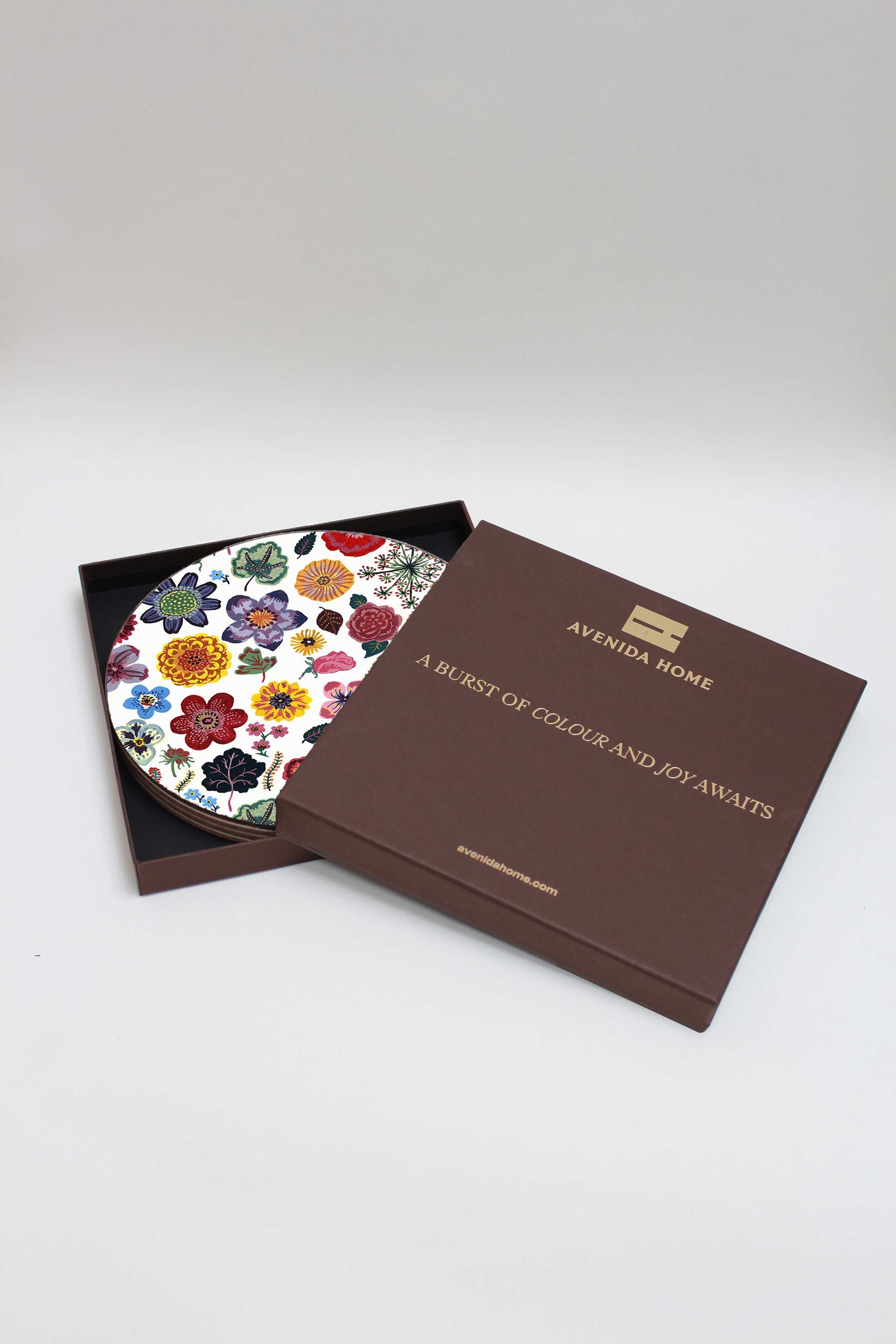Wild Flowers Set of 4 Round Placemats