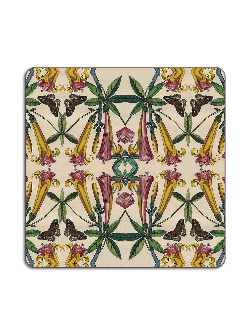 Yellow Flower Square Placemat Design by Avenida Home with PATCH NYC 