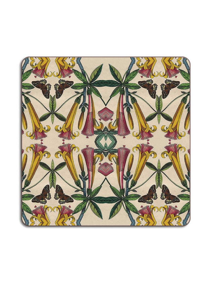 Yellow Flower Square Placemat Design by Avenida Home with PATCH NYC 